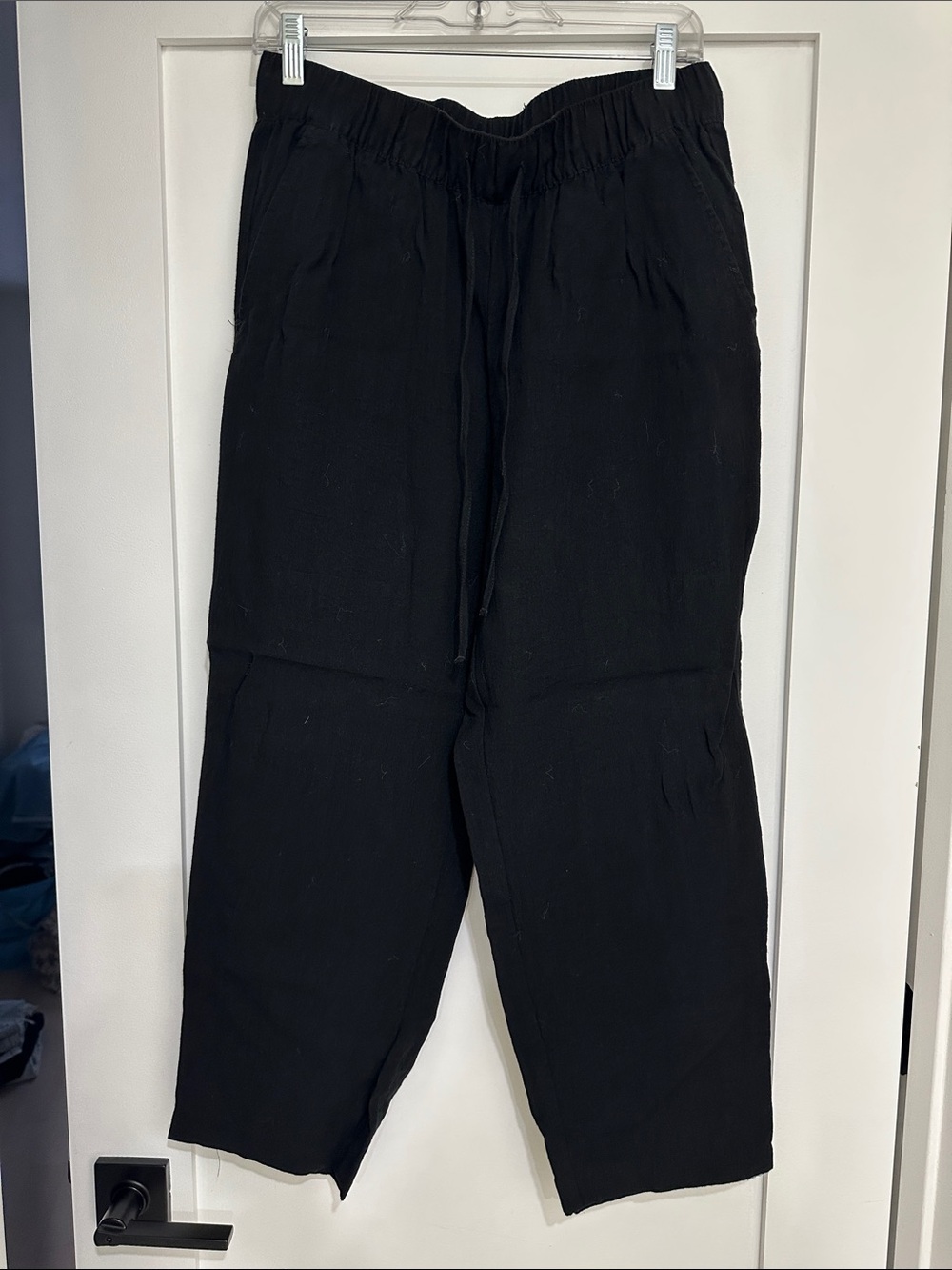 H&M Black Women's Relaxed Elastic-Waist Joggers